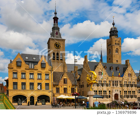 Market Square of Belgian city of Diksmuide Market Square of Belgian city of Diksmuide 136979896
