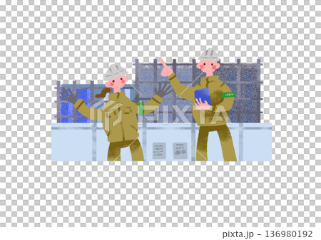 Construction site illustration 136980192