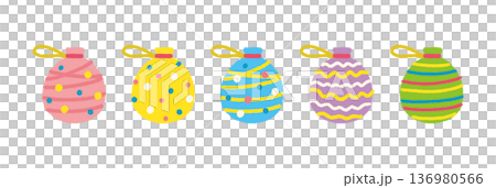 ヨーヨー セット イラスト 夏祭り 縁日 カラフル 手描き シンプル ヨーヨー セット イラスト 夏祭り 縁日 カラフル 手描き シンプル 136980566