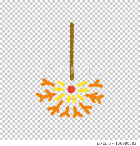 Sparkler illustration summer hand-drawn simple Sparkler illustration summer hand-drawn simple 136980582