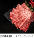 黒毛和牛、肉、すき焼き、しゃぶしゃぶ、焼肉 136980998