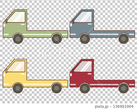 シンプルなトラックのセット 136981004