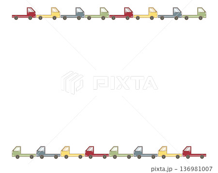 シンプルなトラックの横型フレーム シンプルなトラックの横型フレーム 136981007