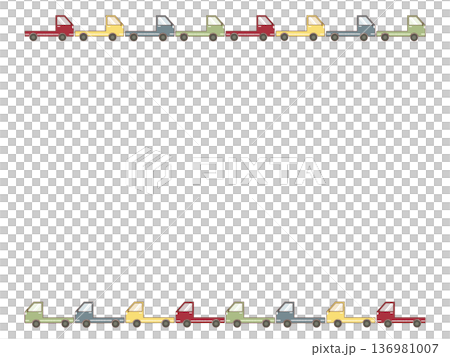シンプルなトラックの横型フレーム シンプルなトラックの横型フレーム 136981007