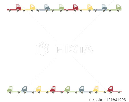 シンプルなトラックの横型フレーム シンプルなトラックの横型フレーム 136981008