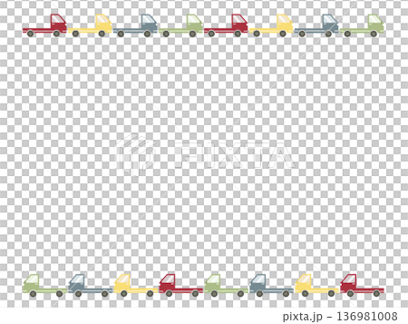 シンプルなトラックの横型フレーム シンプルなトラックの横型フレーム 136981008