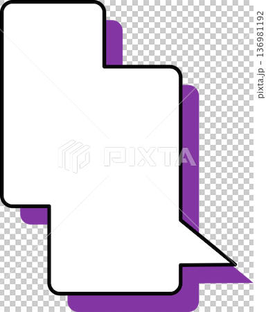 A single icon of a speech bubble with a shadow - square A single icon of a speech bubble with a shadow - square 136981192