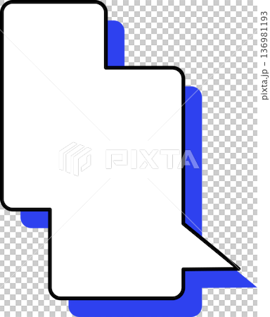 A single icon of a speech bubble with a shadow - square A single icon of a speech bubble with a shadow - square 136981193