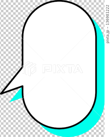 A single icon of a speech bubble with a shadow - circular A single icon of a speech bubble with a shadow - circular 136981222