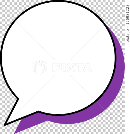 A single icon of a speech bubble with a shadow - circular A single icon of a speech bubble with a shadow - circular 136981228