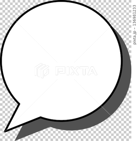 A single icon of a speech bubble with a shadow - circular A single icon of a speech bubble with a shadow - circular 136981233