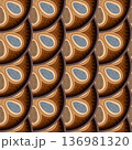 Monk fruit seamless pattern Luo Han Guo sliced sweetener vector illustration 136981320