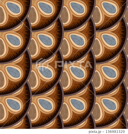 Monk fruit seamless pattern Luo Han Guo sliced sweetener vector illustration Monk fruit seamless pattern Luo Han Guo sliced sweetener vector illustration 136981320