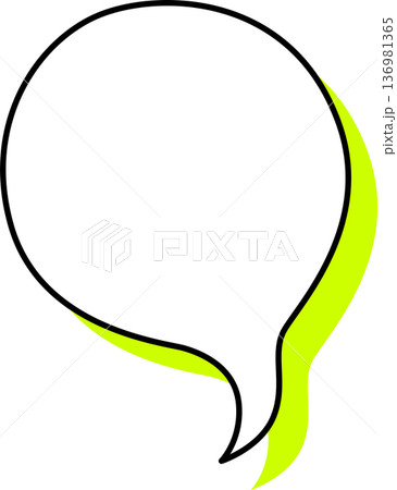 影がついた吹き出しの単品アイコン 楕円形 影がついた吹き出しの単品アイコン 楕円形 136981365