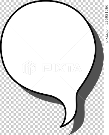 帶有陰影的對話氣泡（橢圓形）單一圖標 136981366
