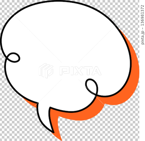 Shadowed speech bubble icon with twisted cloud Shadowed speech bubble icon with twisted cloud 136981372