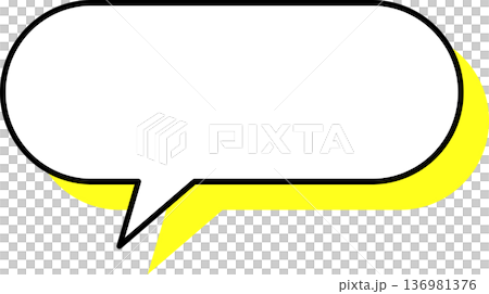 Single icon of a speech bubble with a shadow (oval shape) Single icon of a speech bubble with a shadow (oval shape) 136981376