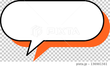Single icon of a speech bubble with a shadow (oval shape) Single icon of a speech bubble with a shadow (oval shape) 136981381
