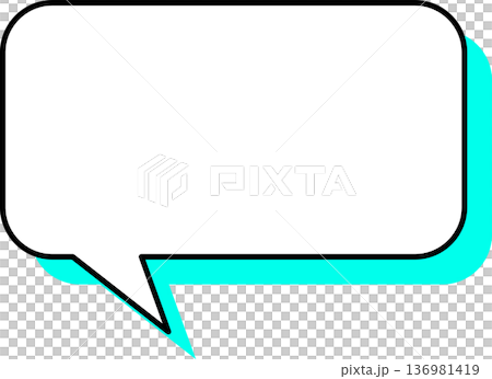 A single icon of a speech bubble with a shadow - square A single icon of a speech bubble with a shadow - square 136981419