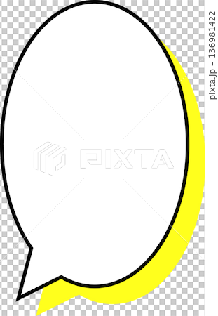 Single icon of a speech bubble with a shadow (oval shape) Single icon of a speech bubble with a shadow (oval shape) 136981422