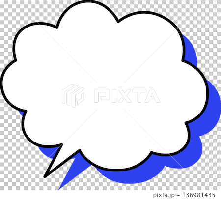 Fluffy single icon of a speech bubble with a shadow Fluffy single icon of a speech bubble with a shadow 136981435