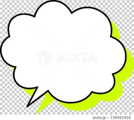 Fluffy single icon of a speech bubble with a shadow Fluffy single icon of a speech bubble with a shadow 136981438
