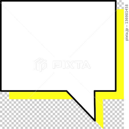 A single icon of a speech bubble with a shadow - square A single icon of a speech bubble with a shadow - square 136981458
