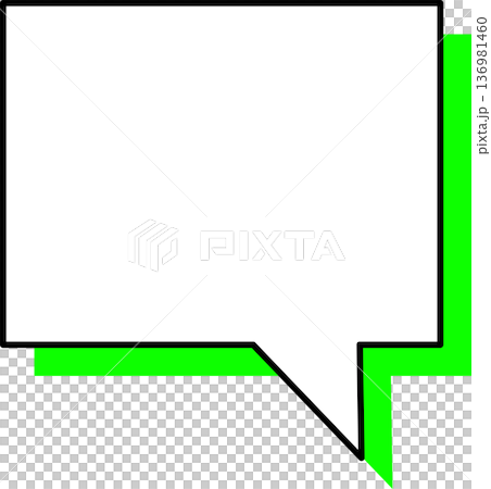 A single icon of a speech bubble with a shadow - square A single icon of a speech bubble with a shadow - square 136981460