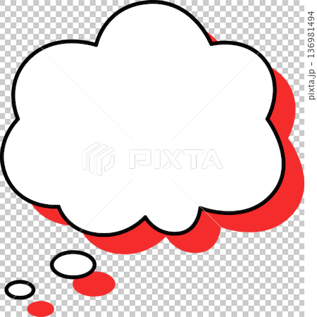 A single icon of a speech bubble with a shadow. Fluffy like a cloud. A single icon of a speech bubble with a shadow. Fluffy like a cloud. 136981494