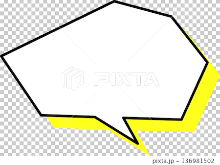 Single icon of a speech bubble with a shadow - polygonal Single icon of a speech bubble with a shadow - polygonal 136981502
