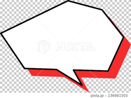 Single icon of a speech bubble with a shadow - polygonal Single icon of a speech bubble with a shadow - polygonal 136981503