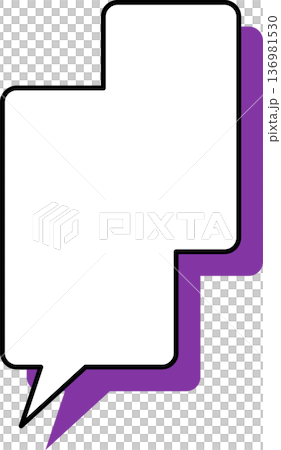 A single icon of a speech bubble with a shadow - square A single icon of a speech bubble with a shadow - square 136981530