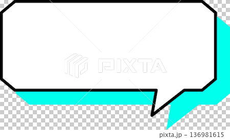 A single rectangular speech bubble icon with a shadow A single rectangular speech bubble icon with a shadow 136981615