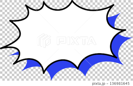 一個帶有陰影的對話框圖示 - 尖刺 136981645