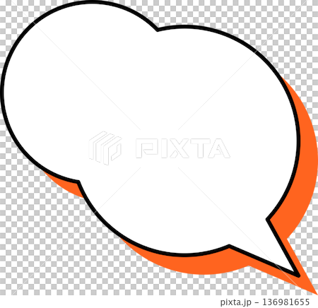 A single icon of a speech bubble with a shadow - a fluffy circle A single icon of a speech bubble with a shadow - a fluffy circle 136981655