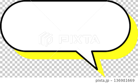 帶有陰影的對話氣泡（橢圓形）單一圖標 136981669