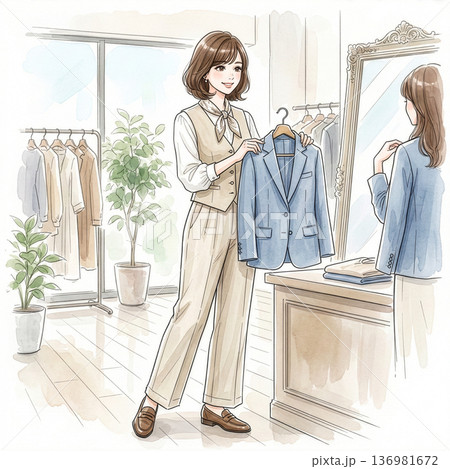 アパレルショップの店員 136981672