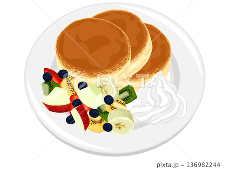 パンケーキ　フルーツ 136982244