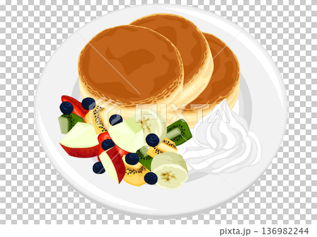 パンケーキ　フルーツ 136982244