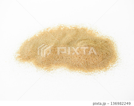 Sand Beach Isolated White Background Texture Summer Desert Zen Garden Coast Ocean for Vacation, Hot Summer Tropical Scene Chill Nature, Summer Time Yoga Holiday Dune Pile Dry Brown Heap Particle. Sand Beach Isolated White Background Texture Summer Desert Zen Garden Coast Ocean for Vacation, Hot Summer Tropical Scene Chill Nature, Summer Time Yoga Holiday Dune Pile Dry Brown Heap Particle. 136982249