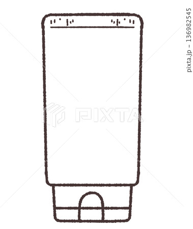 白い化粧品のチューブ 136982545