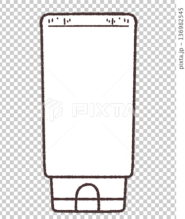 白い化粧品のチューブ 136982545