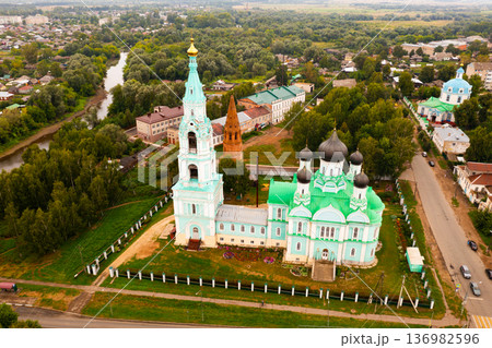 Trinity Church in Yaransk, Russia, aerial view 136982596