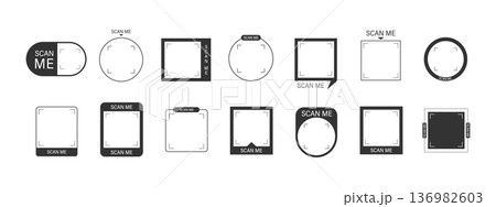 Scan me Frame. Mobile Scanning and digital link icon. Vector illustration in flat style 136982603
