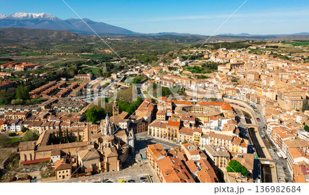 Bird's eye view of Tarazona, Aragon, Spain Bird's eye view of Tarazona, Aragon, Spain 136982684