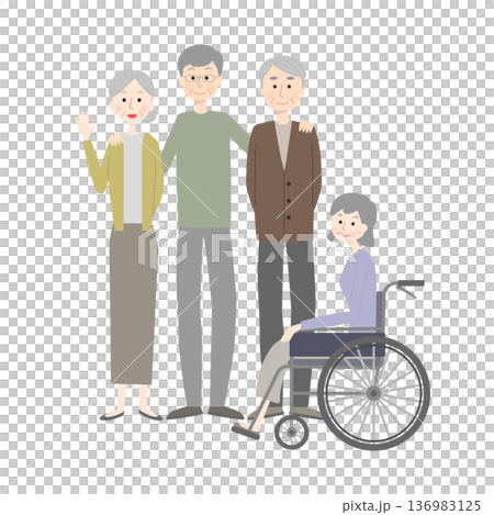 笑顔のシニアたち 笑顔のシニアたち 136983125