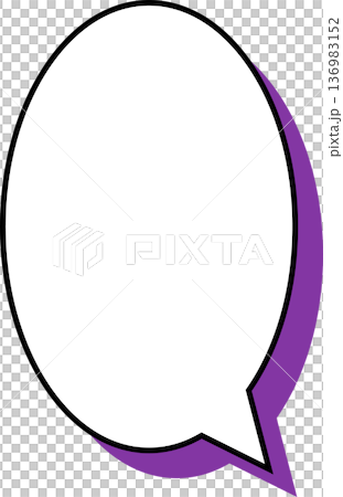 Single icon of a speech bubble with a shadow (oval shape) Single icon of a speech bubble with a shadow (oval shape) 136983152