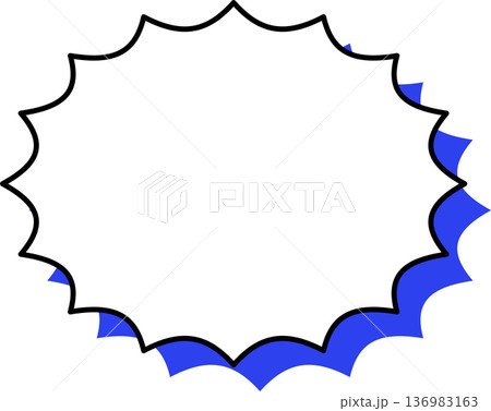 影がついた吹き出しの単品アイコン トゲトゲ 影がついた吹き出しの単品アイコン トゲトゲ 136983163