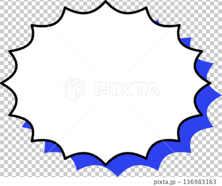 影がついた吹き出しの単品アイコン トゲトゲ 影がついた吹き出しの単品アイコン トゲトゲ 136983163