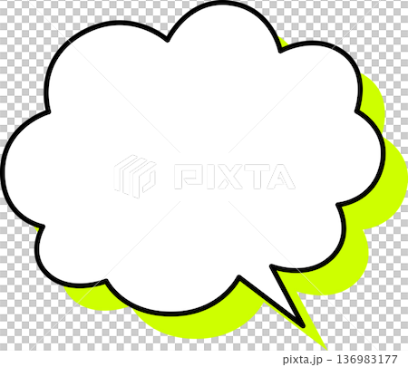 Fluffy single icon of a speech bubble with a shadow Fluffy single icon of a speech bubble with a shadow 136983177